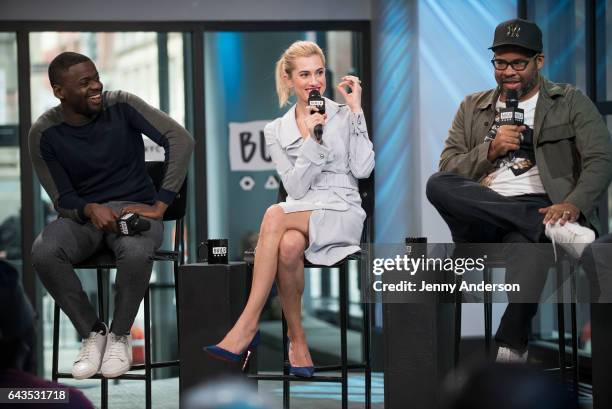 Daniel Kaluuya, Allison Williams and Jordan Peele attend the Build Series to discuss their new film "Get Out" at Build Studio on February 21, 2017 in...