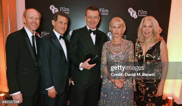 Ron Howard, Josh Berger, Peter Morgan, Helen Mirren and Amanda Nevill attend the annual BFI Chairman's Dinner honouring Peter Morgan with the BFI...