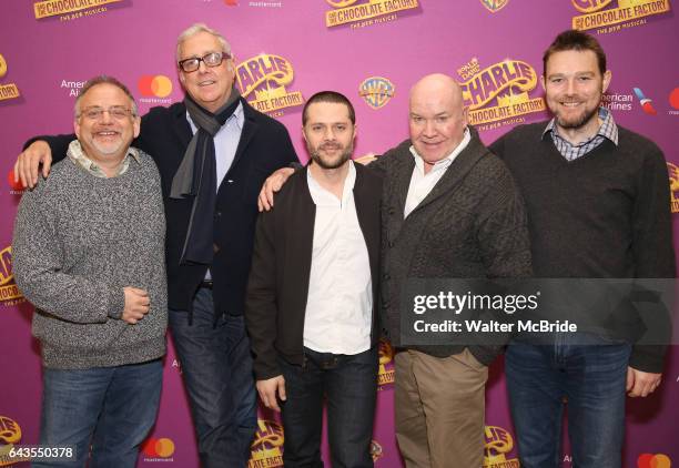 Marc Shaiman, Scott Wittman, Joshua Bergasse, Jack OÕBrien and David Greig attend the ''Charlie and the Chocolate Factory' Cast Photo Call at the New...