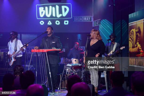 Robert Randolph and the Family Band perform during the AOL Build Series at Build Studio on February 21, 2017 in New York City.