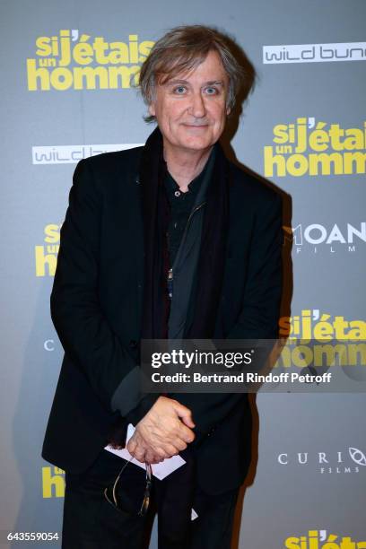 Jean Plantureux alias Plantu attends the "Si j'etais un Homme" : Paris Premiere at Cinema Gaumont Opera on February 21, 2017 in Paris, France.