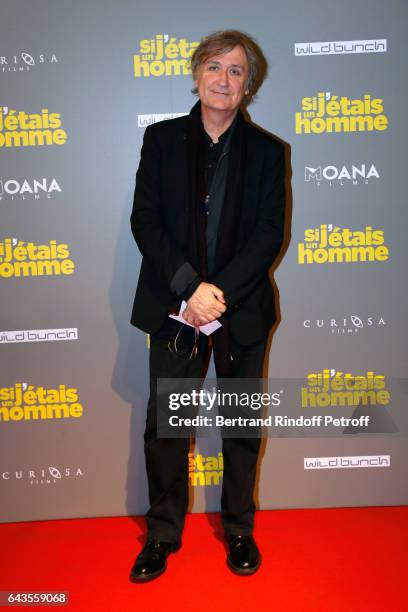 Jean Plantureux alias Plantu attends the "Si j'etais un Homme" : Paris Premiere at Cinema Gaumont Opera on February 21, 2017 in Paris, France.