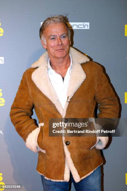 Actor Franck Dubosc attends the "Si j'etais un Homme" : Paris Premiere at Cinema Gaumont Opera on February 21, 2017 in Paris, France.