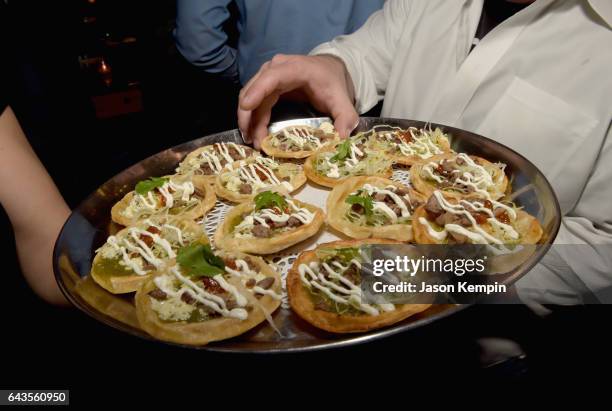 View of food served at Tequila Herradura premieres 'Luck Is Earned' on National Margarita Day eve featuring a live performance and discussion with...