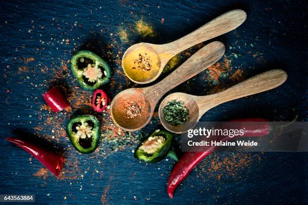 pepper arrangement - hot sauce stock pictures, royalty-free photos & images