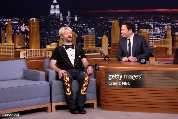 Episode 0628 -- Pictured: Actor Will Forte during an interview with host Jimmy Fallon on February 21, 2017 -- )