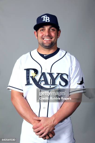 Michael McKenry of the Tampa Bay Rays poses during Photo Day on Saturday, February 18, 2017 at Charlotte Sports Park in Port Charlotte, Florida.