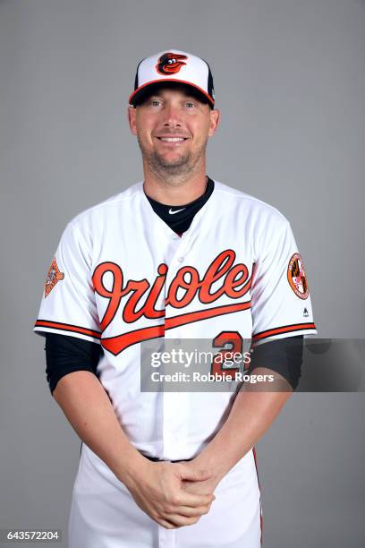 Chris Johnson of the Baltimore Orioles poses during Photo Day on Monday, February 20, 2017 at Ed Smith Stadium in Sarasota, Florida.