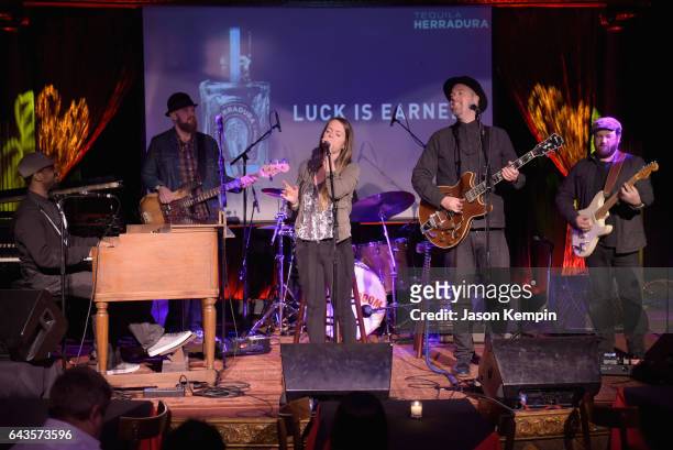 Musician Eric Krasno performs onstage during Tequila Herradura premieres 'Luck Is Earned' on National Margarita Day eve featuring a live performance...