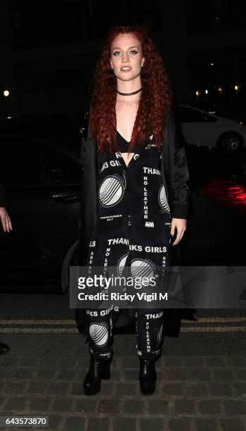 Jess Glynne attends LFW a/w 2017: London Fabulous Fund Fair at Roundhouse on Day 5 of London Fashion Week February 2017 on February 21, 2017 in...