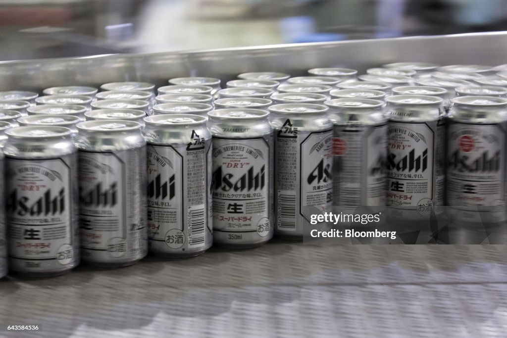 Production of Asahi Super Dry Beer Inside Asahi Breweries