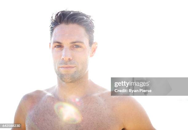 Austalian Ironman Athlete Kendrick Louis poses during a portrait session at Manly Beach on February 22, 2017 in Sydney, Australia.