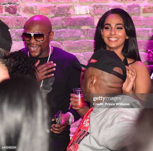 Floyd Mayweather and Ayisha Diaz attend The Rich and Famous All Star Weekend Grand Finale at The Metropolitan on February 20, 2017 in New Orleans,...