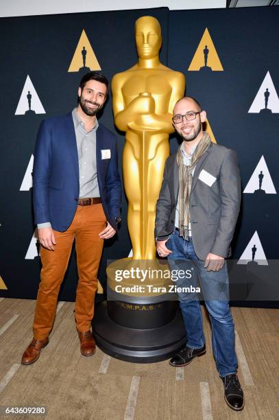 Andrew Coats and Lou Hamou-Lhadj attend the 87th Annual Academy Awards Oscar week celebration of Shorts at Samuel Goldwyn Theater on February 21,...