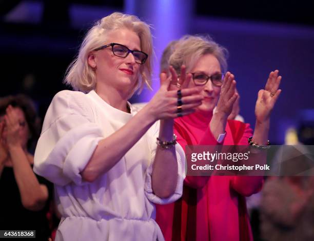 Actor Mamie Gummer and honoree Meryl Streep attend The 19th CDGA with Presenting Sponsor LACOSTE at The Beverly Hilton Hotel on February 21, 2017 in...