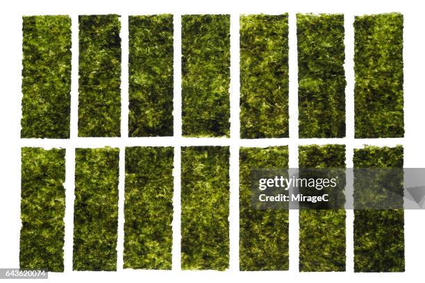 nori seaweed sheets - nori photos et images de collection