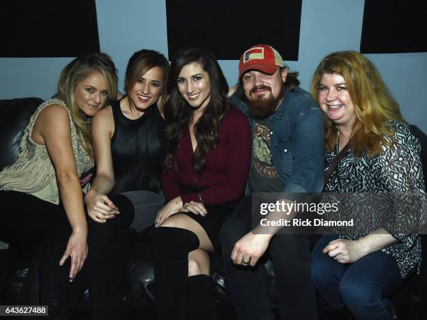 Leah Turner, Mary Sarah, Colby Dee, Andy Buckner and Patrice Majors backstage during Forget-Me-Not A Night Of Music For Alzheimer's Awareness at 3rd...