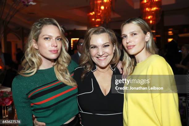 Erin Foster, Vanity Fair west coast editor Krista Smith and actor Sara Foster attend Vanity Fair and L'Oreal Paris Toast to Young Hollywood hosted by...