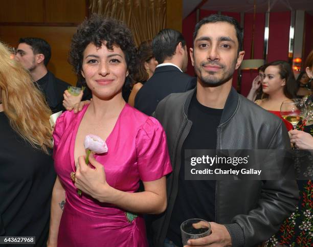 Actors Alia Shawkat and Riz Ahmed attend Vanity Fair and L'Oreal Paris Toast to Young Hollywood hosted by Dakota Johnson and Krista Smith at Delilah...