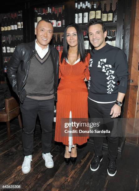 Joe Zee, host NJ Goldston and George Kotsiopoulos attend a NJ Goldston Dinner in honor of Booth Moore and her latest Book "Where Stylists Shop" at...