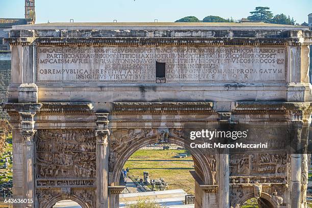 arch of septimius severus - arch of titus stock pictures, royalty-free photos & images