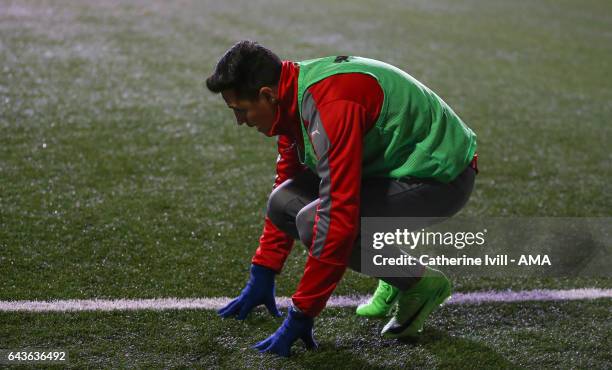 Alexis Sanchez of Arsenal during The Emirates FA Cup Fifth Round match between Sutton United and Arsenal on February 20, 2017 in Sutton, Greater...