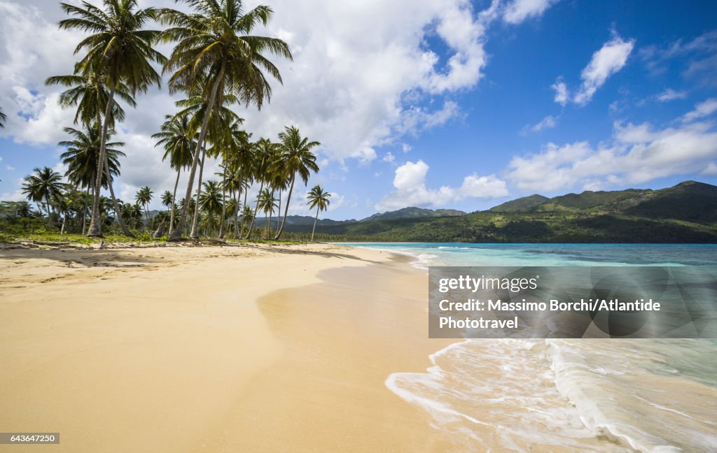 Samana Peninsula, view of Playa (beach) Rincon