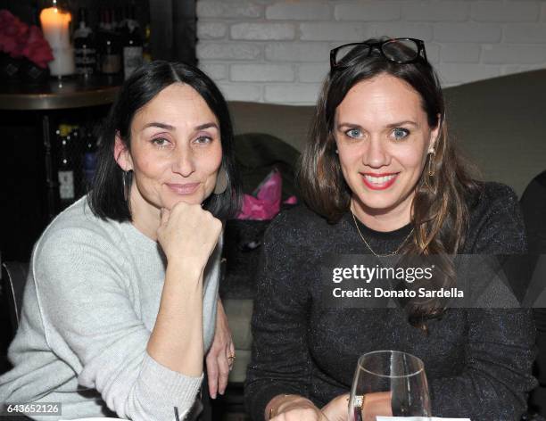 Rose Apadaca and Heather John Fogarty attend a NJ Goldston Dinner in honor of Booth Moore and her latest Book "Where Stylists Shop" at AOC Wine Bar...