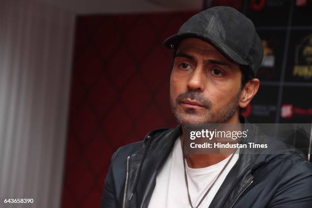 Bollywood actor Arjun Rampal during an exclusive interview with HT City-Hindustan Times at Super Fight League-2017, Siri Fort Auditorium, on February...