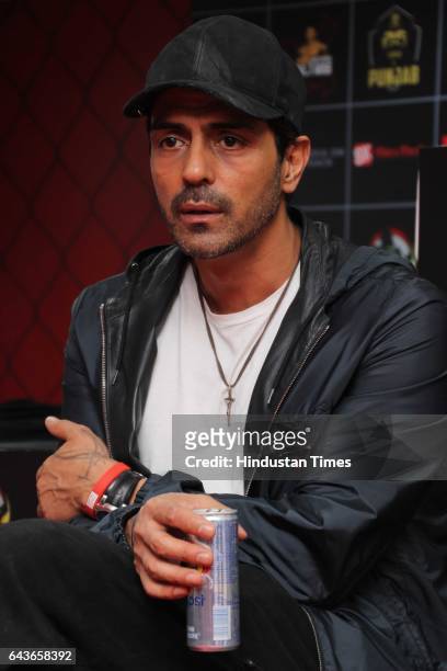 Bollywood actor Arjun Rampal during an exclusive interview with HT City-Hindustan Times at Super Fight League-2017, Siri Fort Auditorium, on February...