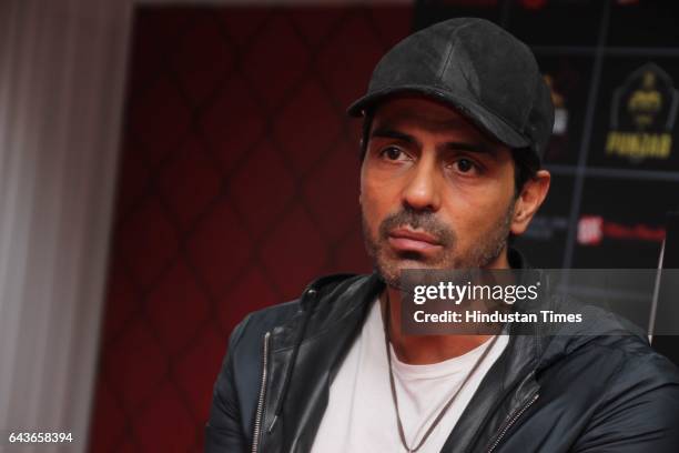 Bollywood actor Arjun Rampal during an exclusive interview with HT City-Hindustan Times at Super Fight League-2017, Siri Fort Auditorium, on February...