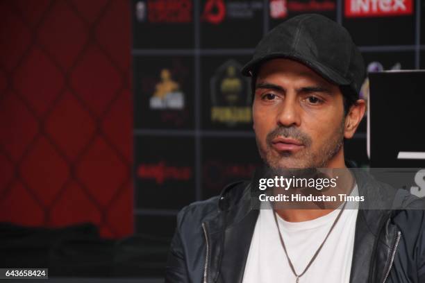 Bollywood actor Arjun Rampal during an exclusive interview with HT City-Hindustan Times at Super Fight League-2017, Siri Fort Auditorium, on February...