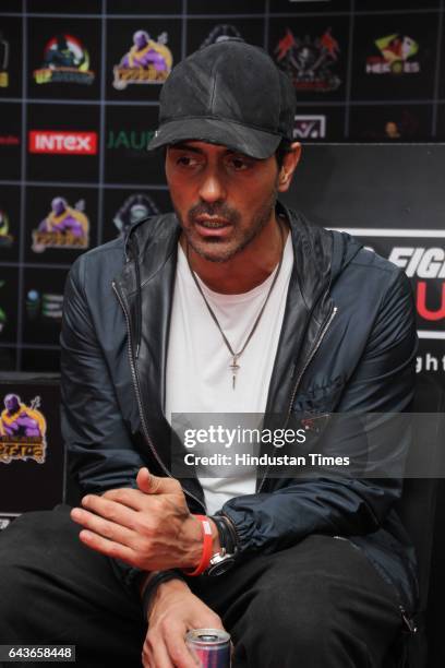 Bollywood actor Arjun Rampal during an exclusive interview with HT City-Hindustan Times at Super Fight League-2017, Siri Fort Auditorium, on February...