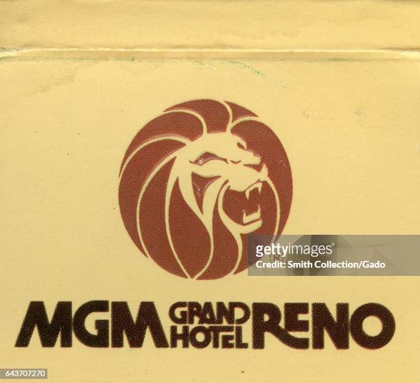 Matchbook cover image for the MGM Grand Hotel and Casino in Reno, Nevada, 1984. .