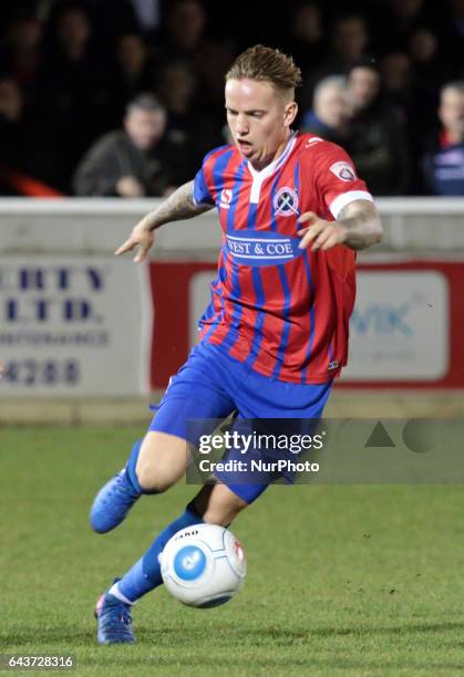 Dagenham &amp; Redbridge's Jordan Maguire-Drew during Dagenham and Redbridge against Bromley, Vanarama National League Football at Chigwell...