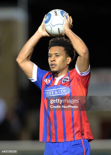 Dagenham &amp; Redbridge's Joe Widdowson during Dagenham and Redbridge against Bromley, Vanarama National League Football at Chigwell Construction...