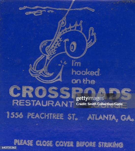 Matchbook cover image for the Crossroads Restaurant in Atlanta, Georgia, 1975. .