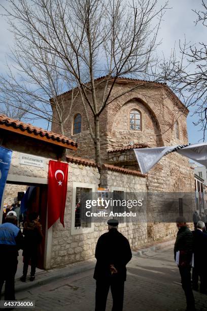 Opening ceremony of restored Seyh Suleyman Mosque is held in Istanbul, Turkey on February 22, 2017. Seyh Suleyman Mosque is restored by Turkish...