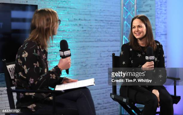 Giovanna Fletcher joins BUILD for a live interview at their London studio at AOL on February 22, 2017 in London, United Kingdom.