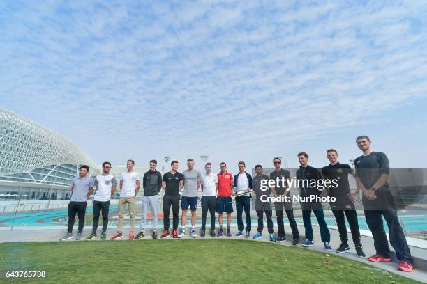 Caleb Evan from Orica Scott, Mark Cavendish from Dimension Data, Rui Costa from UAE Team Emirates, Romain Bardet from Ag2r La Mondiale, Andre Greipel...