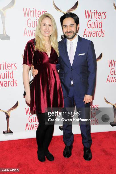 Lindsay Champion and Zhubin Parang attend 69th Writers Guild Awards at Edison Ballroom on February 19, 2017 in New York City.