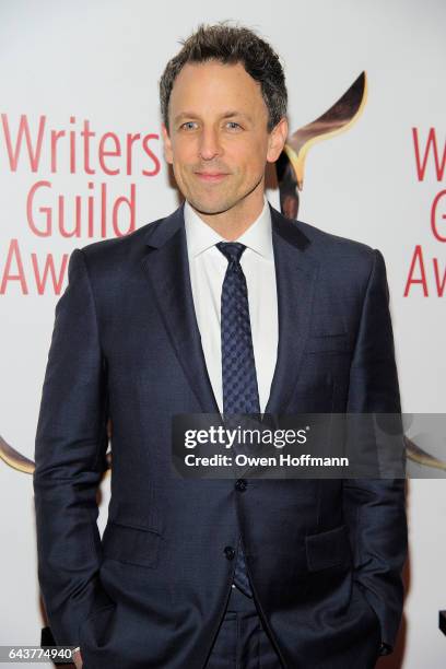 Seth Meyers attends 69th Writers Guild Awards at Edison Ballroom on February 19, 2017 in New York City.