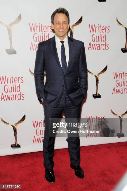 Seth Meyers attends 69th Writers Guild Awards at Edison Ballroom on February 19, 2017 in New York City.