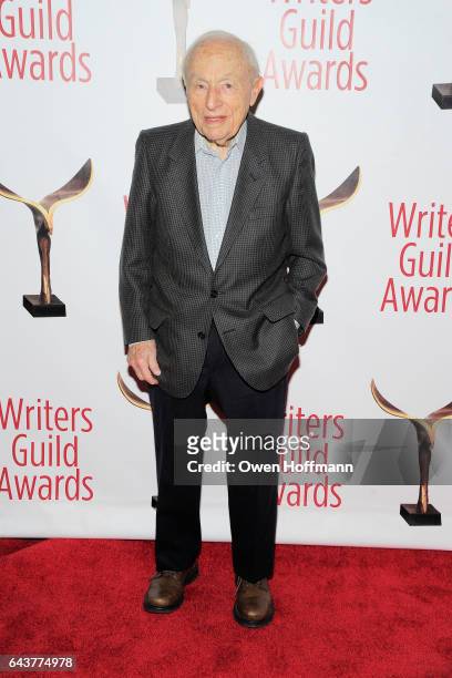 Walter Bernstein attends 69th Writers Guild Awards at Edison Ballroom on February 19, 2017 in New York City.