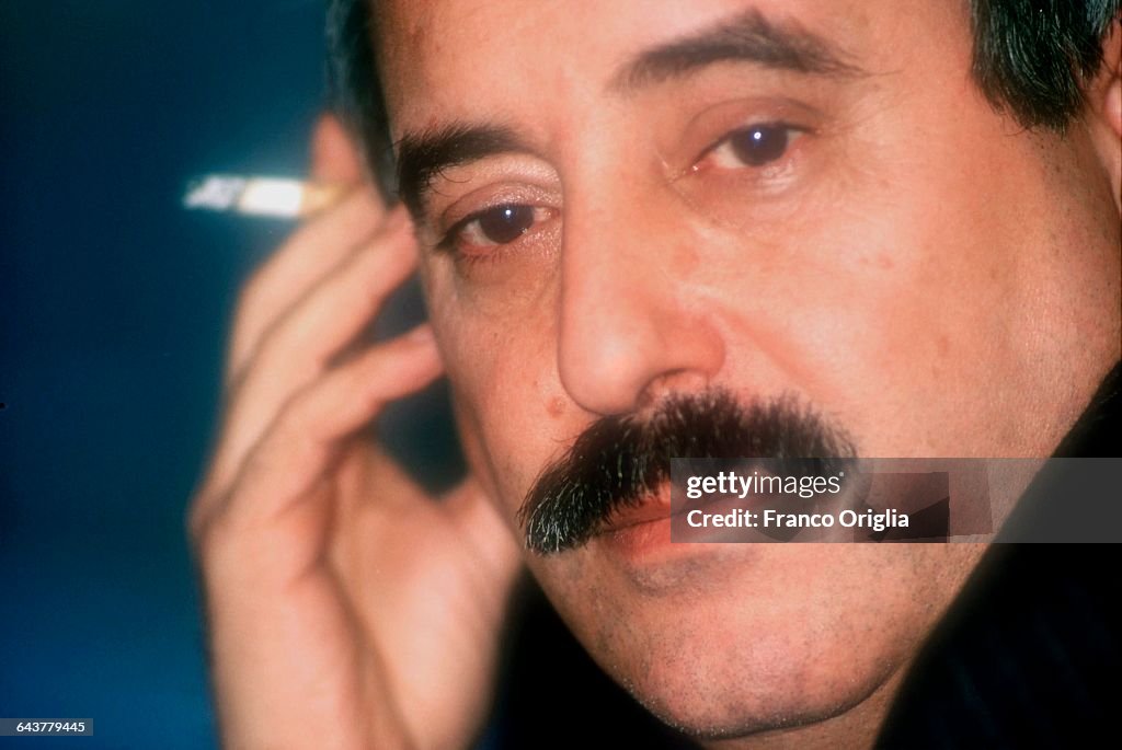 Italian Judge Italian judge Giovanni Falcone attends the launch of the book 'Dieci ...