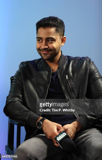 Actors Manish Dayal joins BUILD for a live interview at their London studio at AOL on February 22, 2017 in London, United Kingdom.