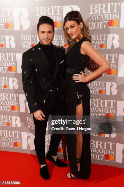 Jonas Blue and Dakota attend The BRIT Awards 2017 at The O2 Arena on February 22, 2017 in London, England.