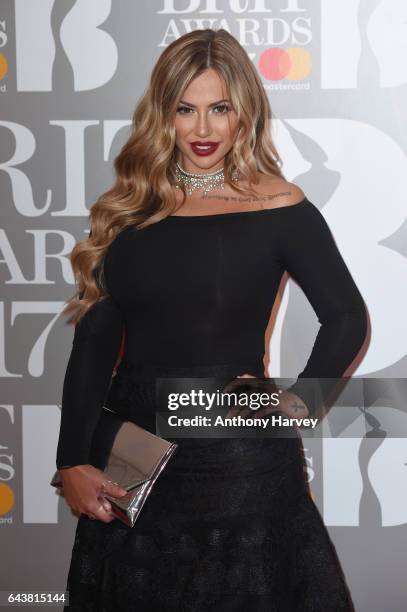 Holly Hagan attends The BRIT Awards 2017 at The O2 Arena on February 22, 2017 in London, England.