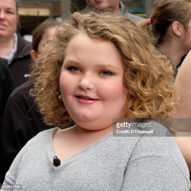 Alana "Honey Boo Boo" Thompson visits "Extra" in Times Square on February 22, 2017 in New York City.