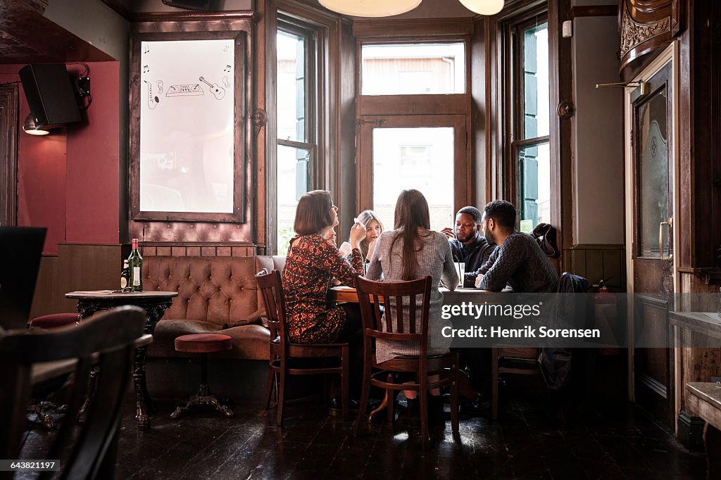 Group of friends at the pub